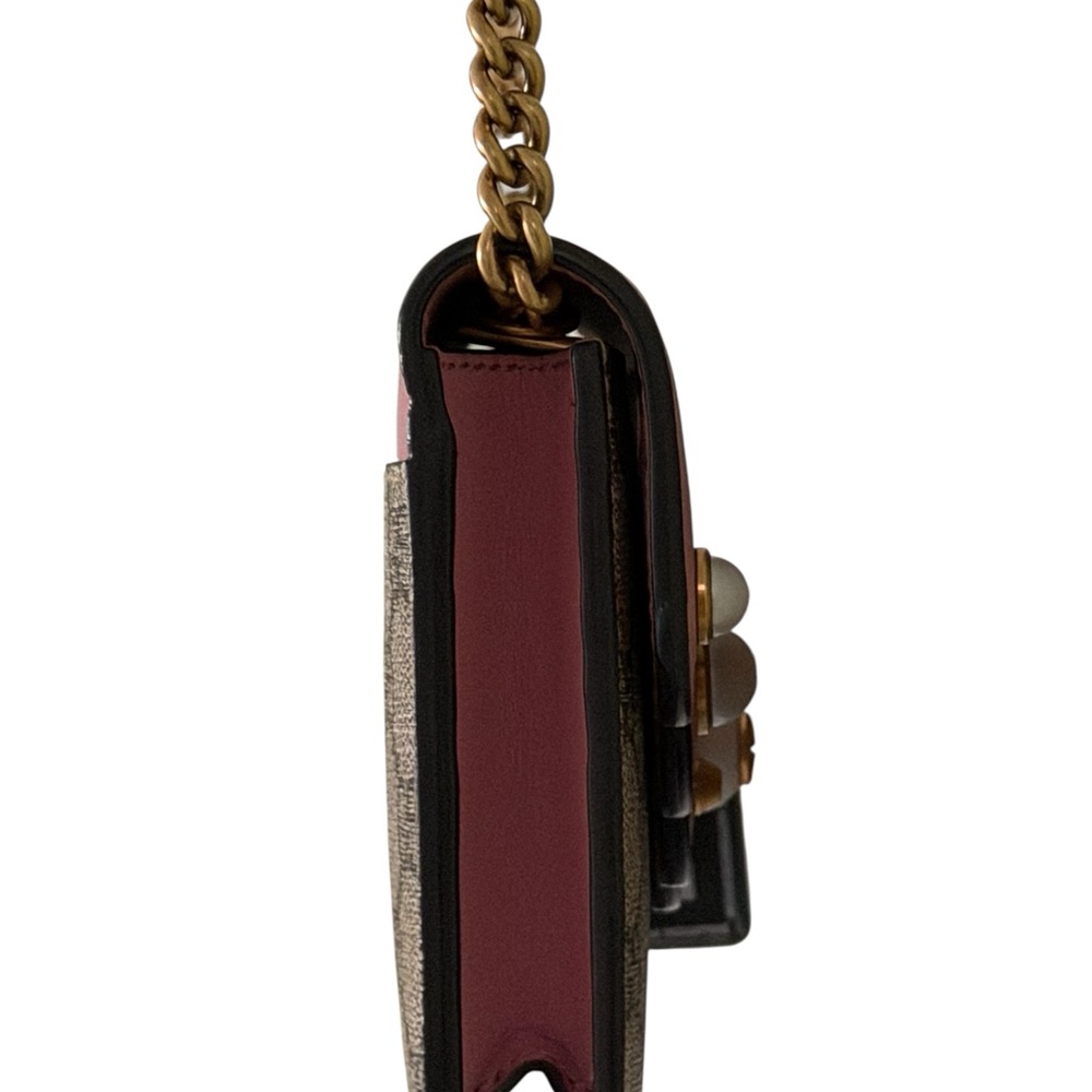 Gucci GG Supreme Pearl Peony WalletOn Chain. PRISTINE - Picture 8 of 16